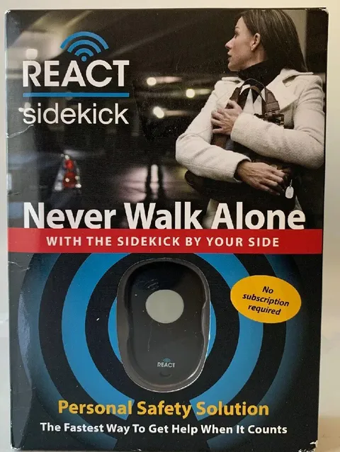REACT SIDEKICK Self Defense Personal SAFETY Keychain Security Alarm For Women