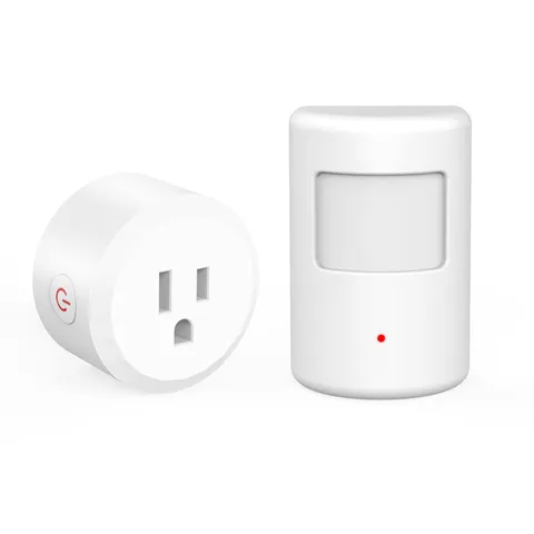 Motion Sensor Switch with Outlet for Bathroom Kitchen, Control Bedroom Lamp, Exh