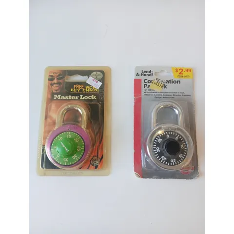 Master Lock WCW Buff Bagwell Vintage Padlock & Lend-A-Hand Combination Lock Set