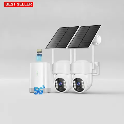 Security Cameras Wireless Outdoor 5G 2.4G Solar Powered 4MP Night Vision