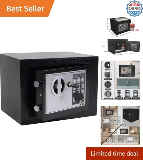 Portable Lock Box with Electronic Keypad - Perfect for Home and Travel Security