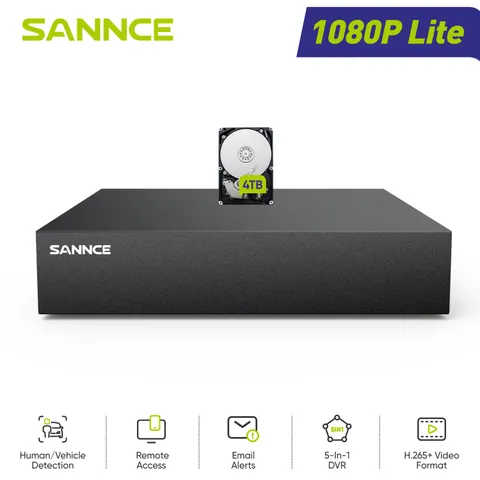 SANNCE 5IN1 8CH 16CH 1080P Lite DVR Home Video Recorder for CCTV Security System