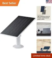 Continuous Power Solar Panel for Battery Cam Pro - 2.5W, Easy Back Mount Setup