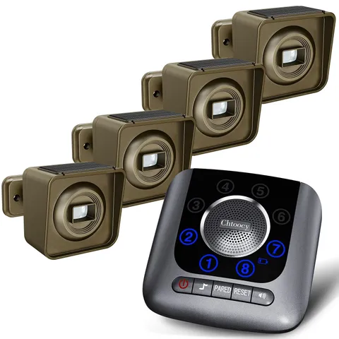 Wireless Driveway Alarm 1/2 Mile Long Range Solar Powered Motion Sensor