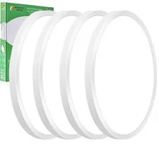 4PK 15.8 Inch LED Flush Mount Ceiling Light, 32W, 3480LM, 15.8", White 