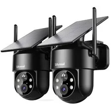 Wireless Outdoor Camera, Solar-Powered, Color Night Vision