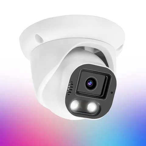 5MP PoE IP Color Night Vision , Smart Dual Light Dome IP , Built-in Mic, 98ft...
