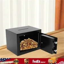 Small Secure Fireproof Steel Safe High Security Cash Money Safe Box 4.6L
