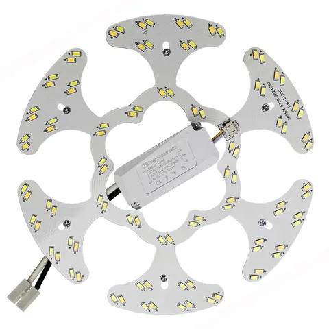 Zhairdalstar 24W LED Flush Mount Ceiling Fan Ring Light Kit 3 CCT