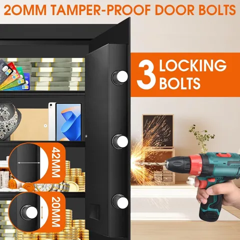 5.2 Cuft Large Safes Fire Waterproof, Security Fire Safe Box for Home with Progr