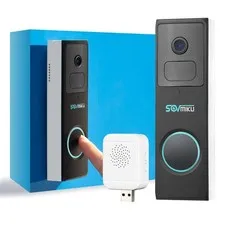 Vicohome D2A Home Surveillance Wireless Video Doorbell with Chime, Battery, W...
