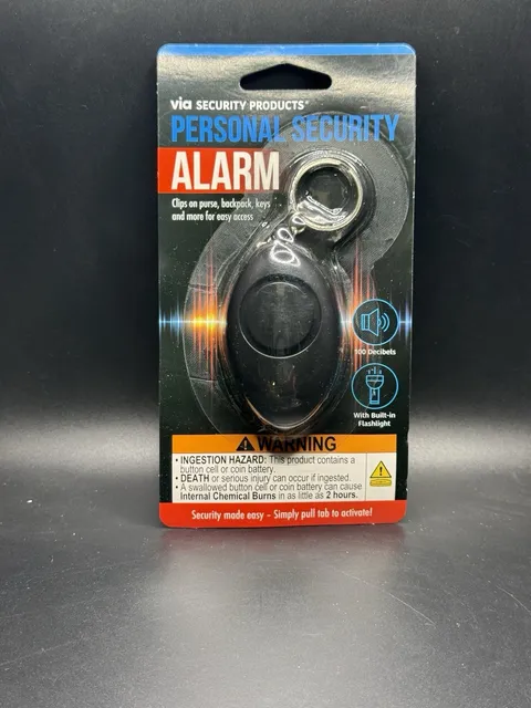 Personal Security Alarm Keychain 100dB Siren + LED Light | Clip-On Safety Alarm