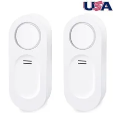 2 Water Leak Detectors Audio Alarm Senso Sensitive Leak 120dB for Home Kitchen