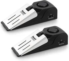 Door Stop Alarm w/Siren Door Stopper Security for Home Travel/Apartment 2PK