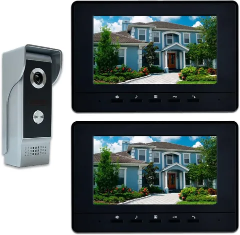 Video Intercom System, 7 Inches Video Doorbell Door Phone System, Wired Video Do