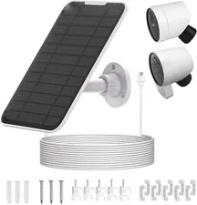 Solar Panel Compatible with SimpliSafe Outdoor Security Camera, Waterproof 4W