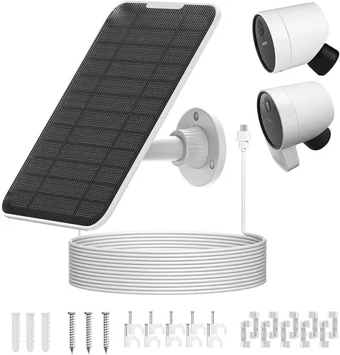 Solar Panel Compatible with SimpliSafe Outdoor Security Camera, Waterproof 4W