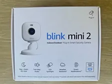 Blink Mini 2 indoor/outdoor plug-in smart security camera - NEW & SEALED