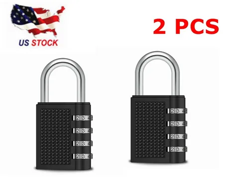 2or 3X Combination Lock Resettable 4-Digit Anti Rust Weatherproof Padlock USsale