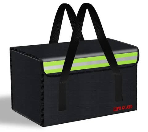 CNDHDOK 300 * 200 * 200mm Ebike Battery Safe Bag Lipo Fireproof Bag Large Cap...