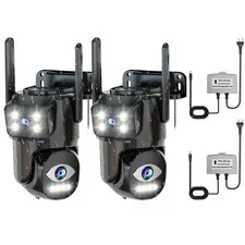 Security Cameras Outdoor Wifi,5G/2.4G Cameras for Home Security with Dual Len...