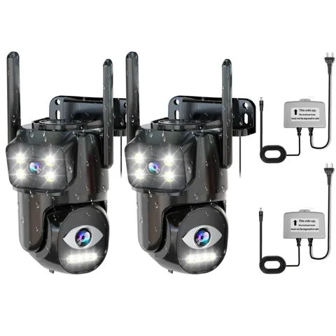Security Cameras Outdoor Wifi,5G/2.4G Cameras for Home Security with Dual Len...