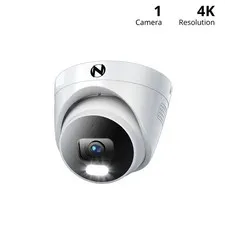 Night Owl CAM-FTN8-DM Add on Wired PoE IP 4K Deterrence Dome Camera 2-Way Audio