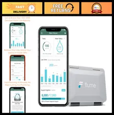 Smart Home Water Monitor & Leak Detector - WiFi, Real-Time Tracking & Alerts