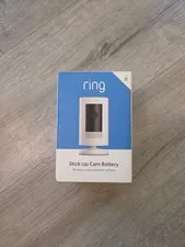 Ring Stick Up Cam Battery Wireless Indoor Outdoor White No Charging Cable