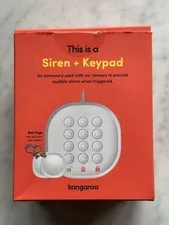 Kangaroo Siren + Keypad Home Security Accessory w/ Roo Tags, Audible Alarm NIB