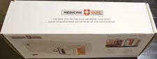 Medicine Safe Small Wall Mountable Combination Lock Medicine Safe Box, White