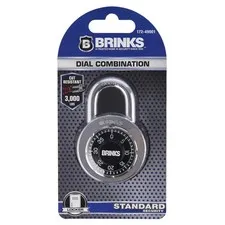 Brinks 50mm Steel Dial Combination Padlock with 1in Shackle