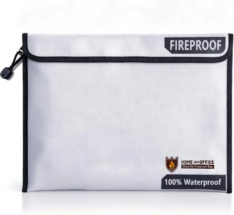 Fireproof Document Bag 15 x 11 Inches,Waterproof Fireproof Money Bag