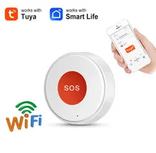 Tuya WiFi SOS Button One Key Emergency Wireless Security Alarm Panic Device