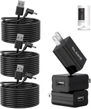 Indoor/Outdoor Power Adapter for Ring Stick up Cam Battery 3Rd Gen/2Nd Gen/Plug-