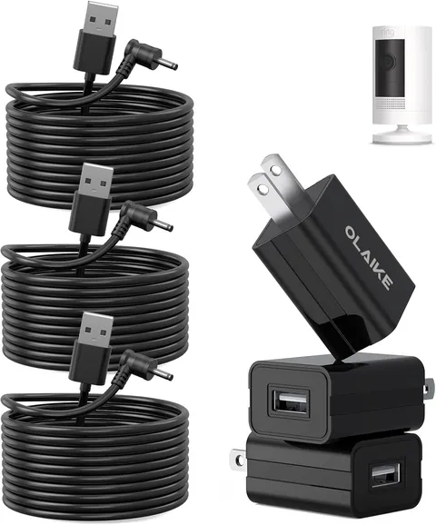 Indoor/Outdoor Power Adapter for Ring Stick up Cam Battery 3Rd Gen/2Nd Gen/Plug-