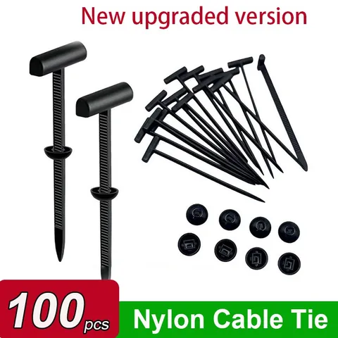 100 PCS Nylon Universal Cable Tie Buckle，Heavy Duty Self-Locking Zip Ties Holder