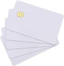 Smart contact IC card white printable pack of 5