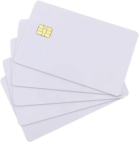 Smart contact IC card white printable pack of 5