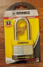 BRINKS ProMax Commercial Padlock 50mm 2in Boron Steel Shackle #662-52091 NEW NIB