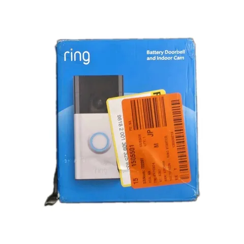 Ring Battery Doorbell + Indoor Cam Security Camera Bundle White NEW SEALED