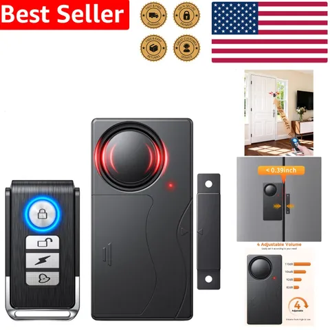 Powerful Door Alarm Wireless 110dB Remote Chime Window Cabinet Pool Kids Elderly