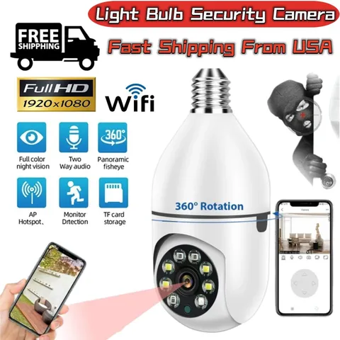 360° 1080P IP E27 Light Bulb Camera