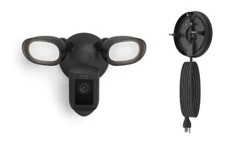 NEW | Ring Floodlight Cam Pro Wired Black - 3D Detect Bird Eye +++ Plug-In Mount