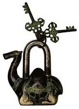 Seated Camel Shape Padlock Antique Vintage Style Handmade Solid Brass Door Lock