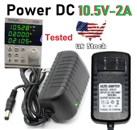10.5V 2A 2000mA AC Adapter to DC Power Supply Charger Cord 5.5x2.1mm US plug