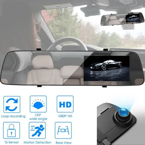 Night Vision Car Dash Cam Driving Recorder Mirror Camera G-Sensor Loop Record
