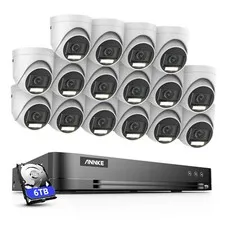 ANNKE 16CH 4K DVR 5MP Audio Security Camera System Color Night AI Motion H.265+