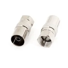 1Pcs F Type Connector Male Socket to TV PAL FM Female M/F Adapter Replacement