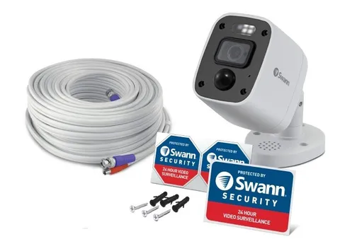 Swann PRO-4KMQB 4K Enforcer Bullet CCTV Camera Flash Siren Audio DVR 5680 x 1